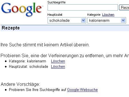 Suche verfeinern - Google