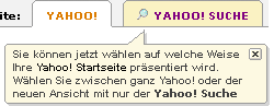 Yahoo! Suche wählen
