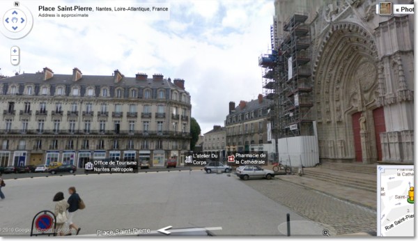 Google streetview Nantes, Saint Pierre