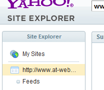 Yahoo! Site Explorer mit schwachen Linkdaten