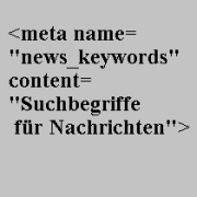 Meta-Tag Keywords für Nachrichtenbeiträge